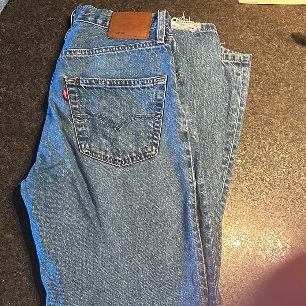 Levi's Classic Blue Jeans with Brown Leather Patch